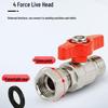 Full Copper Water Heater Union Ball Valve, Male/Female Thread, 6 to 4 Points Large Flow for Wall-Hung Boiler
