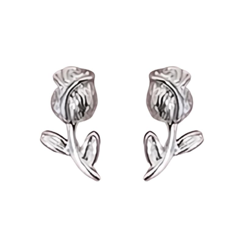 

Elegant Tulips Flower Stud Earrings For Women Lightweight Copper Jewelry Perfect Gift For Birthday Anniversary 1