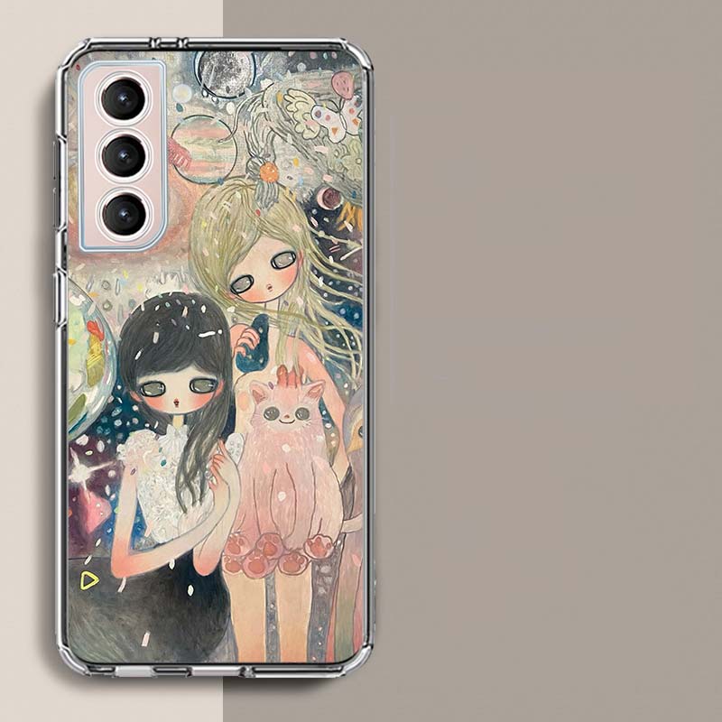 Aya Takano Paintings Phone Case For Samsung Galaxy S25 Edge S24 S23 FE S21 S20 S10 Plus S22 S26 Ultra Cover Clear Cases TPU Capa