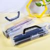 with Handle Painting Brush Case Plastic Calligraphy Toolbox  Stationery Storage