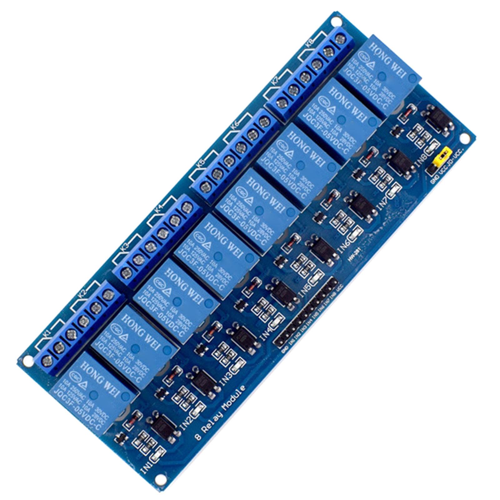 

8 Channel Relays Board 5V/12V/24V 8-Way Relays Board Compatibility with Multiple Development Boards for Automation