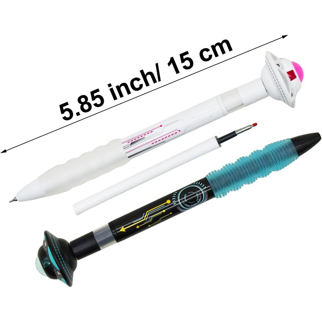 Maydahui Pix elegant Galaxy OZN Navă spațială cu bilă, Fun și Farfurie zburătoare stea, Școală, Scris, Birou, Petrecere, Student, Ceremonie de intrare, Cadou, Set de 8 pixuri,