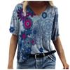 Fashion Women's Summer Printed Short Sleeve Crew-Neck T-Shirt Casual Tee Tops