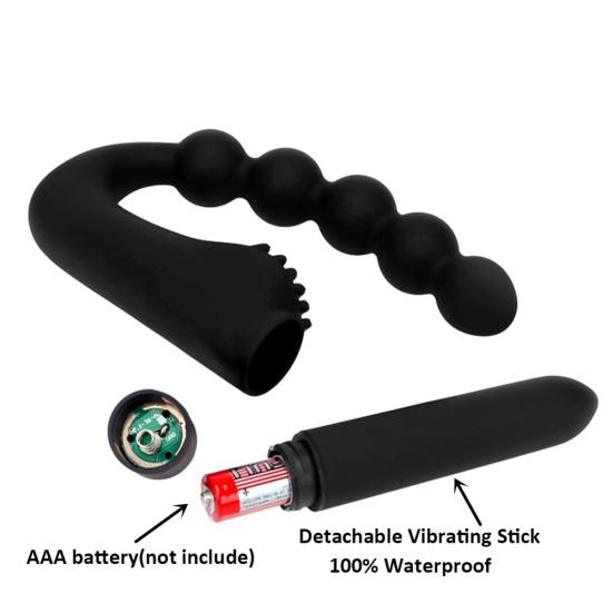 Silicone Vibrating Prostate Massager Vibrator Butt Anal Plug Men Male Sex Toy