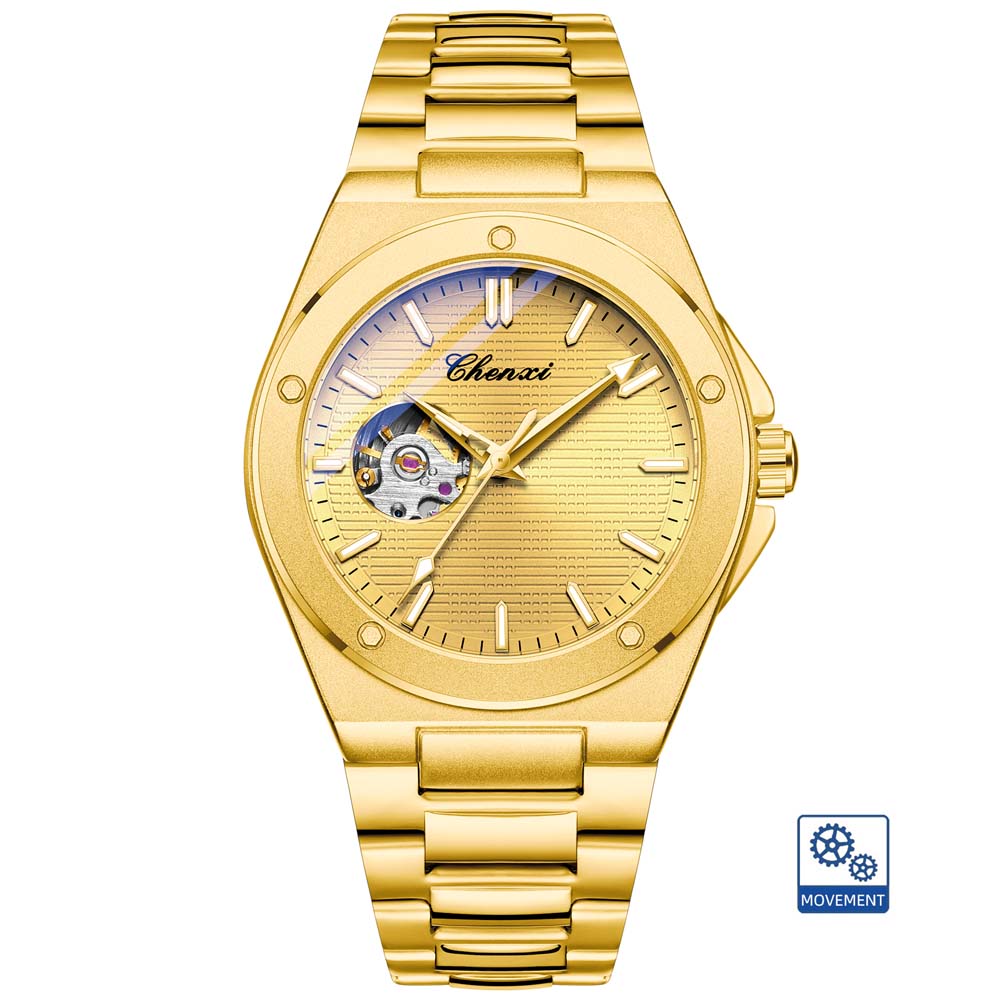 CHENXI New Men's Mechanical Watch Automatic Mechanical Wristwatch Stylish Luminous Water-Resistant Men's Watch Reloj