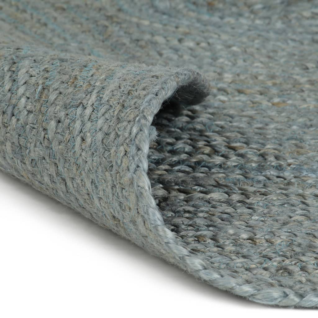Vidaxl Handmade Jute Rug, Round, 210 Cm, Olive Green