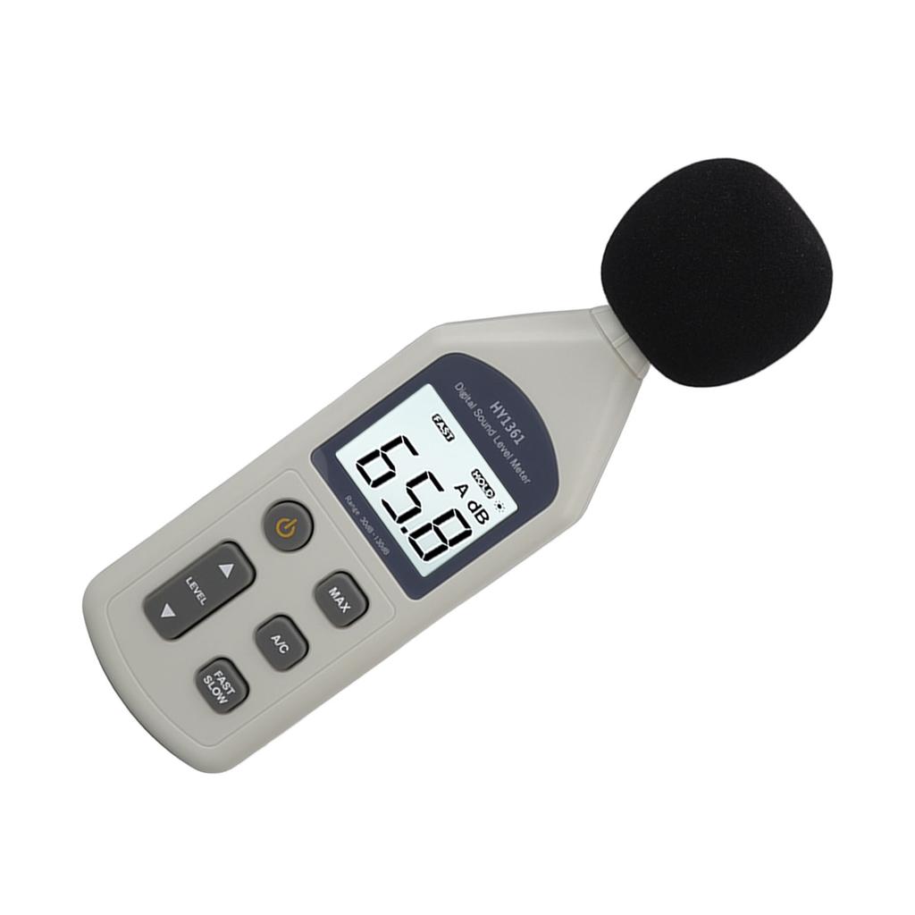 Dezibelmesser Hohe Genauigkeit LCD-Bildschirm 30 bis 130dBA 5V USB Geräuschdetektor mit Hintergrundbeleuchtung für
