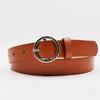 All-match Round Buckle Women's PU Belt Simple and Fashionable Jeans Belt New Student Belt