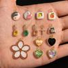 Colorful Heart Bagua Pendant: Fashionable European & American DIY Jewelry Accessory, Colorfast Copper-Plated