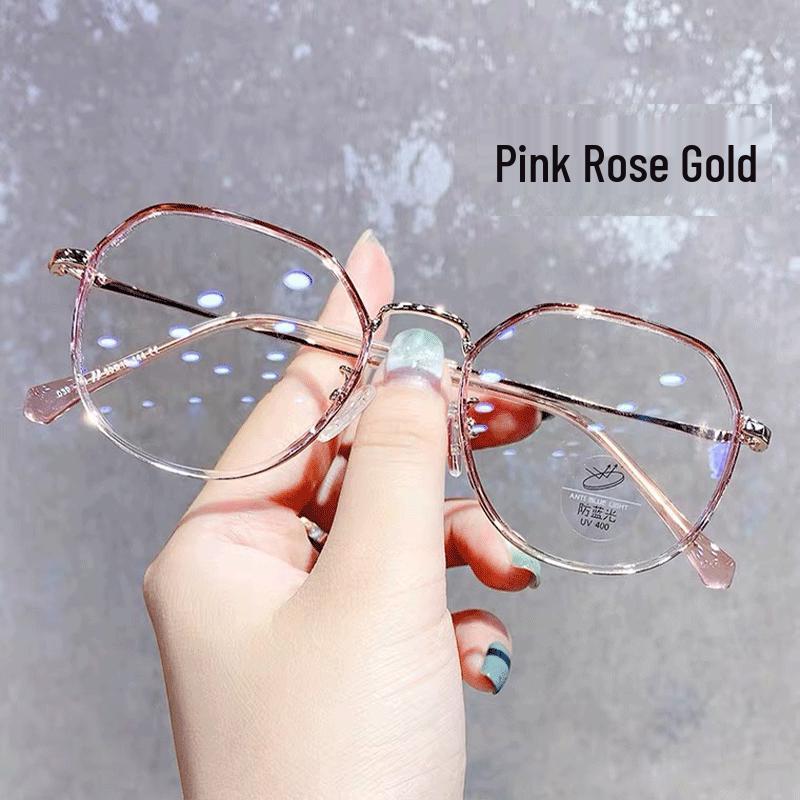 Korean Style Women's Blue Light Blocking Myopia Glasses - Slimming Frame for Computer Eye Protection