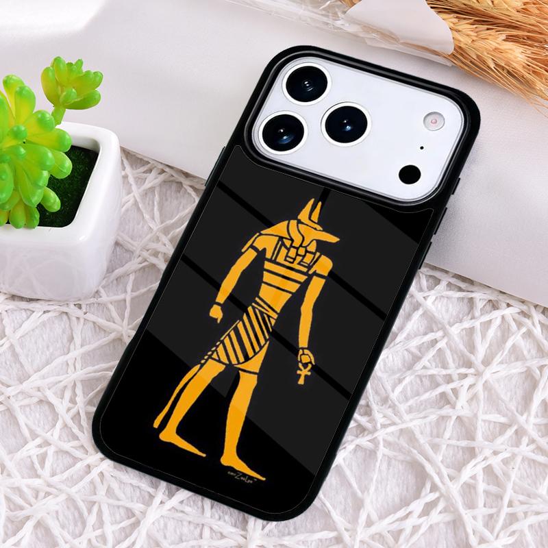 Anubis Egyptian God Phone Case for iPhone 17 Air 16 15 11 12 14 13 Pro Max Shockproof Cover