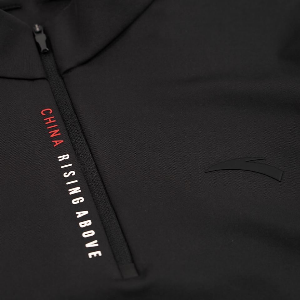 Anta Business Casual Sports Fashion Comfortable Lightweight Versatile Long Sleeve T-Shirt Half Open Collar Light Warm Fleece Knit 152547402RN-3