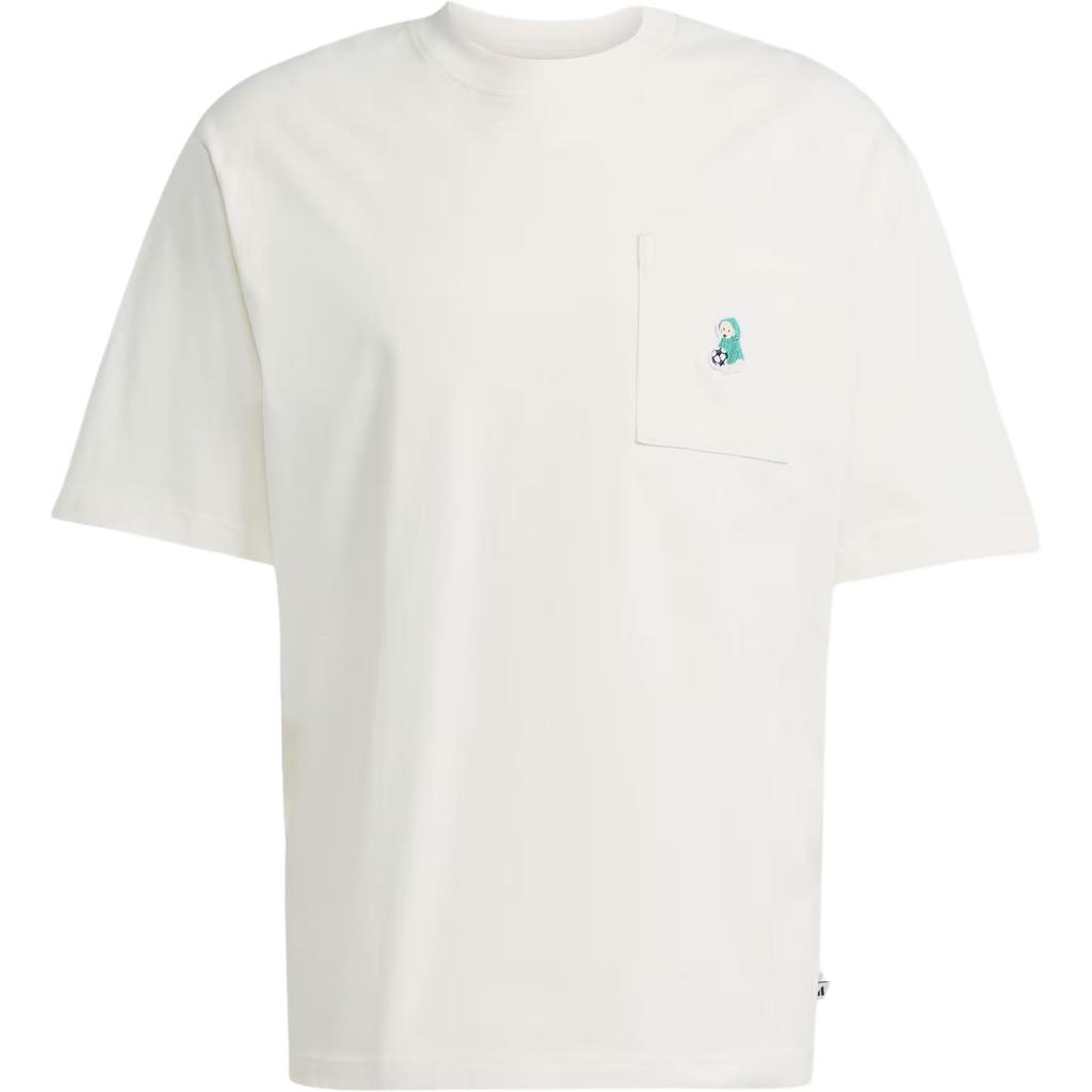 Adidas SS25 Dog Soccer Patch Pocket T-Shirt Men Tops Jade-White JL9234