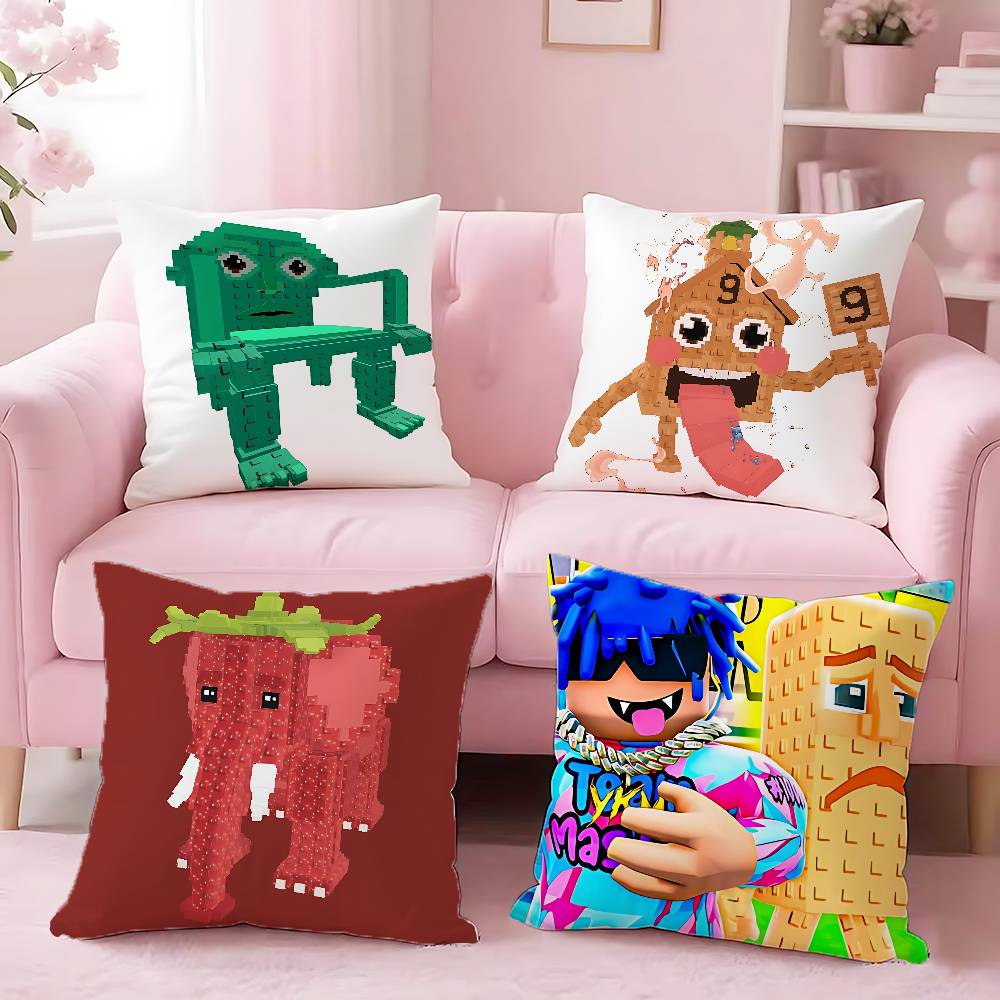 S-Steal A B-Brainrot No 9 House Pillow Case Print Polyester Fiber 40X40 Cm Home Sofa Throw Cushion Cover Decoration