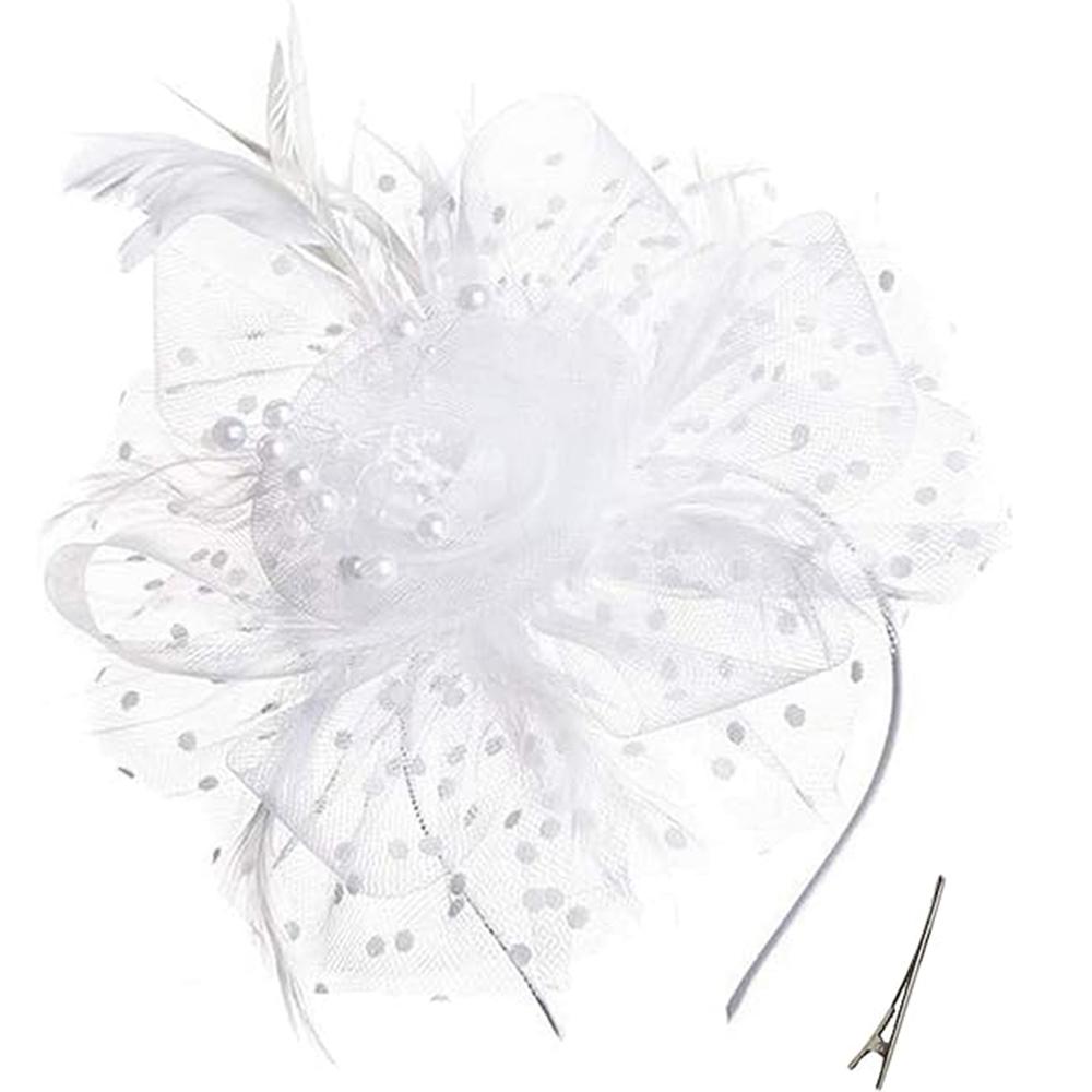 Strik Decor Elegante Fascinator Hoed met Haarband Zoete Edele Decoratieve Anti-val Retro Imitatie Vlas Bruids Pillbox Hoed Haaraccessoires kopen vanaf een prijs van 7.99