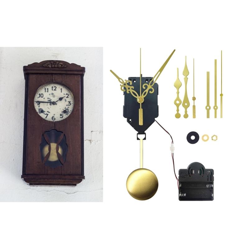 Completes Quartzs Clock Mechanism with Pendulums, Chimes Function and Multiple Hands for Craft Clocks