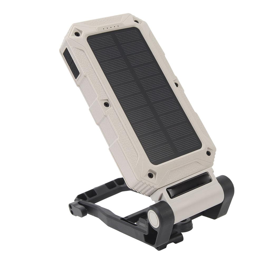 Magnetic Work Light Gray White Solar Powered 360 degrees  Rotating Headlight 800LM Sidelight Design with