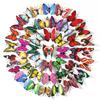 12pcs/Pack Color Butterfly Magnetic Refrigerator Sticker for Kitchen Living Room DIY Wall Stickers Home Decoration Accessories