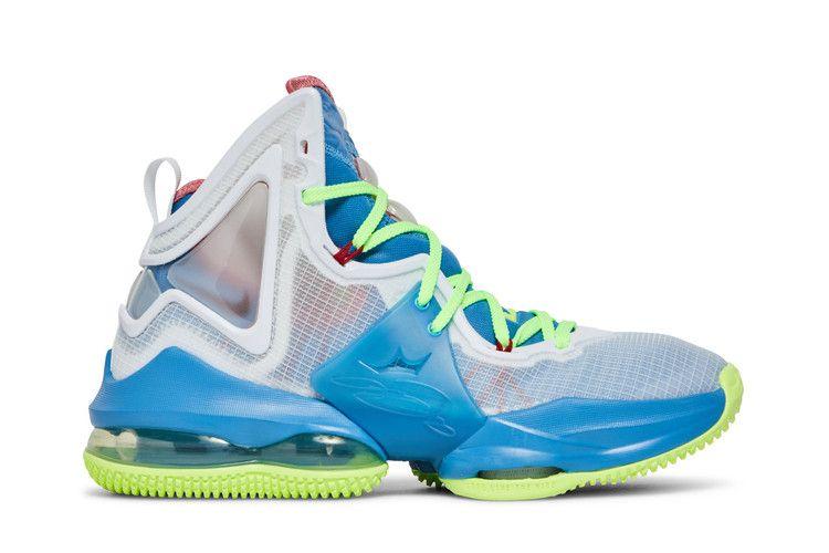 Kids' Sneakers Nike LeBron 19 Dutch Blue Lime Glow (GS) Dutch Blue/Pomegranate-Lime Glow-White