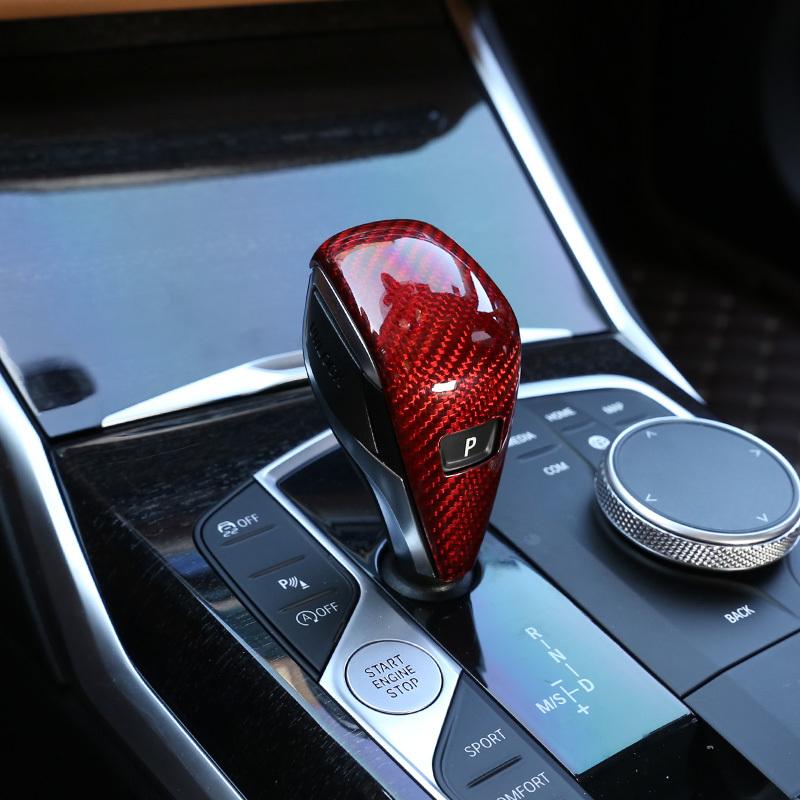 For BMW 1 3 4 Series F40 G20 G21 G22 G23 G24 Z4 2020-21 Real Carbon Fiber Car Gear Shift Knob Head Parts Cover Trim Accessories