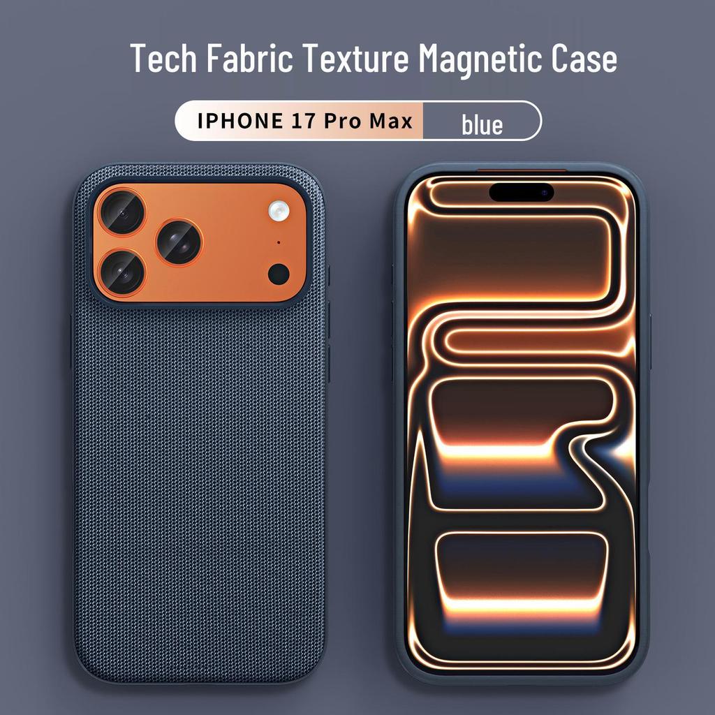 Official Magnetic Fabric Case for iPhone 17 Pro Max - Apple Tech Frosted Full Coverage Protective Case