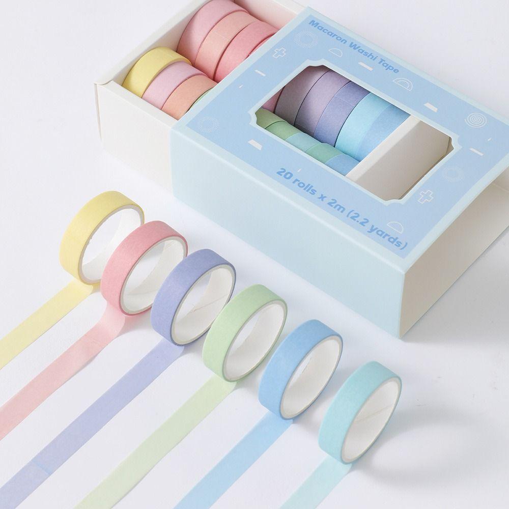 Multiple Colors Thin Masking Tape Gift Wrapping Decorative Tape Tape Set Scrapbooking
