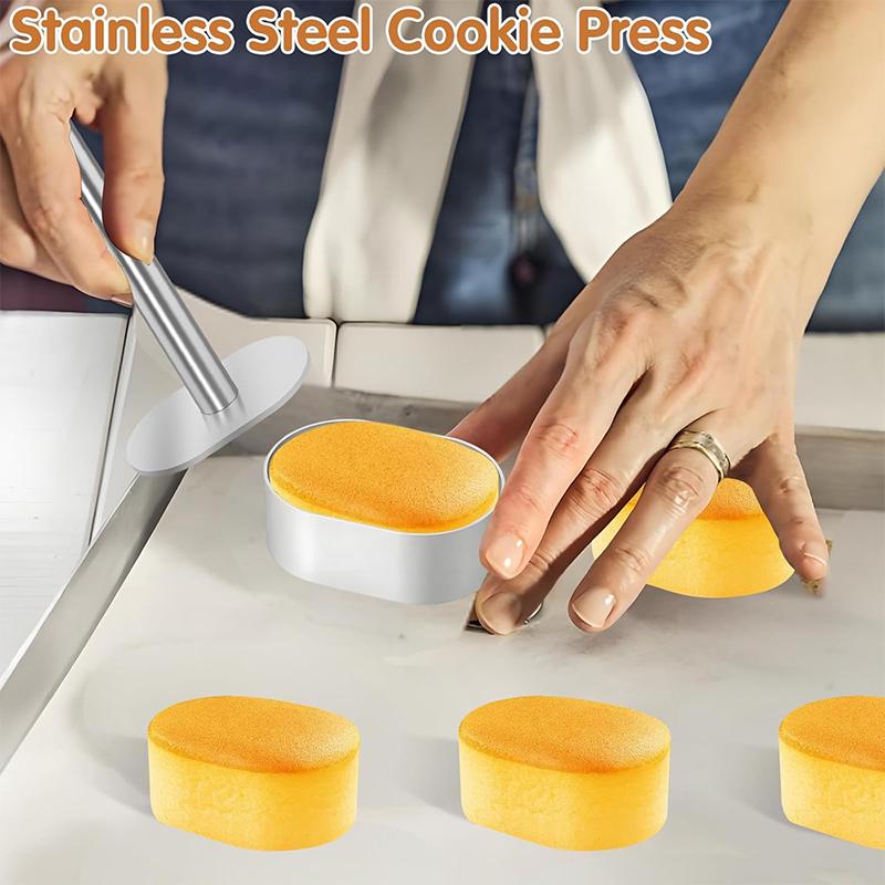 Ανοξείδωτο Πιεστήριο Pulburon Με Ωθητήρα Εργαλεία Διακόσμησης Τούρτας DIY Δαχτυλίδι Φόρμας Μους Τούρτας Δαχτυλίδια Μαγειρικής Εργαλεία Ψησίματος