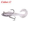 6-Piece Soft Silicone Swimbait Fishing Lures for Sea Bass, Pike, and Carp with Treble Hooks