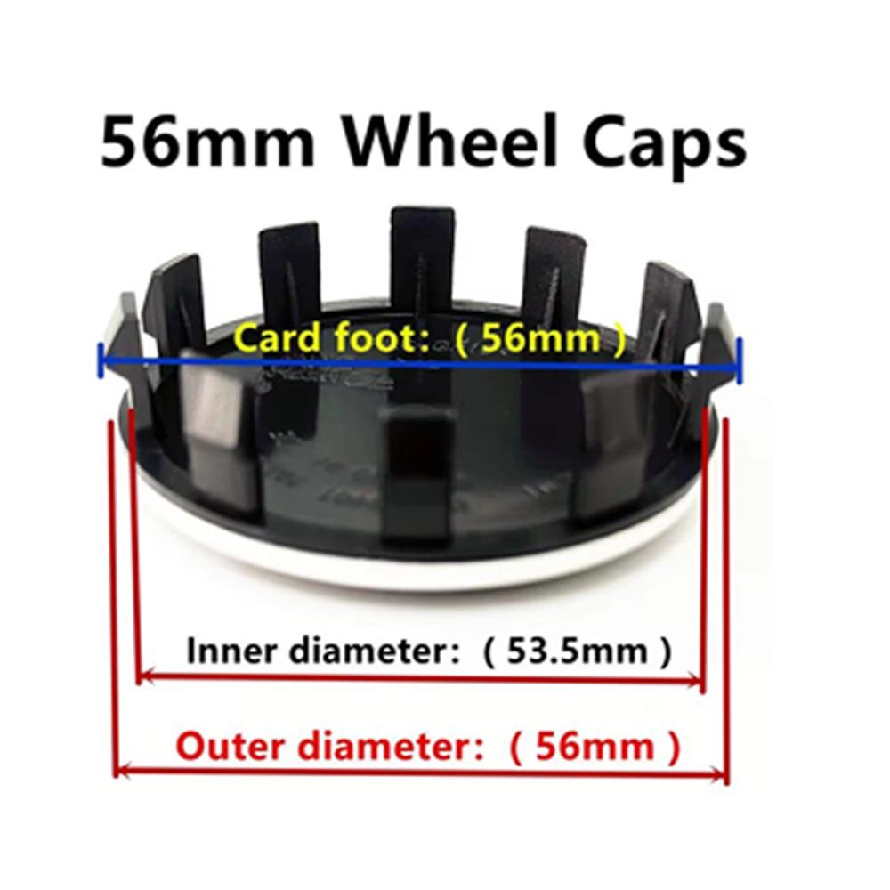 UCFF4 4Pcs 68mm56mm Car Wheel Center Hub Cap For BMW E87 M Performance E36 E46 E60 E90 E91 E92 E93 F30 F20 M3 Car Accessories