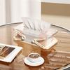 Living room high-value telescopic tissue box desktop storage paper box drawer box liftable household tissue box storage box