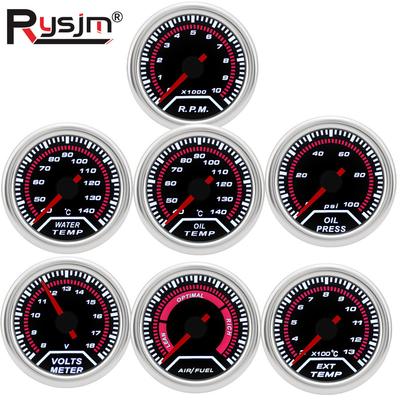 Universal 12V 52mm Exhaust Temp EXT Gauge Oil PresS Oil/Temperature Meter with Sensor Tachometer VOLTS Voltage Air Fuel Ratio Ga