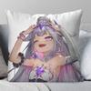 Murasaki Shion Anime Hhololive Pillow Case Fashion Square Pillowcase Bedroom Sofa Room Ins Decoration Leisure