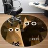 1PCNight Cats Office Round Area Rug,  Mat Suitable For Office, Under Office Chairs Bedroom Living Room Home Decor, Room Deco