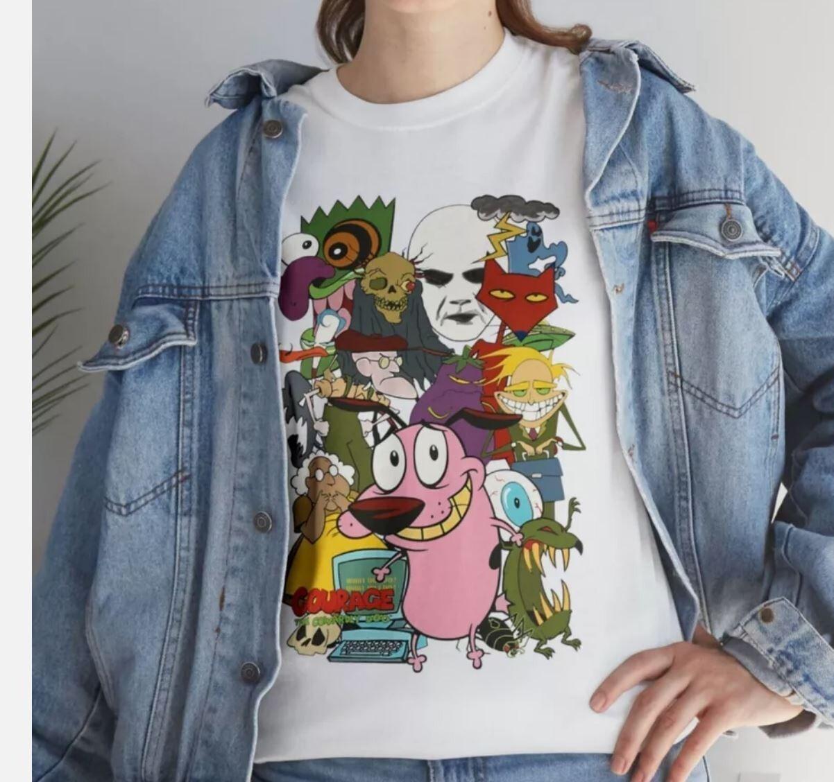 Courage The Cowardly Dog Characters T-Shirt XXXL
