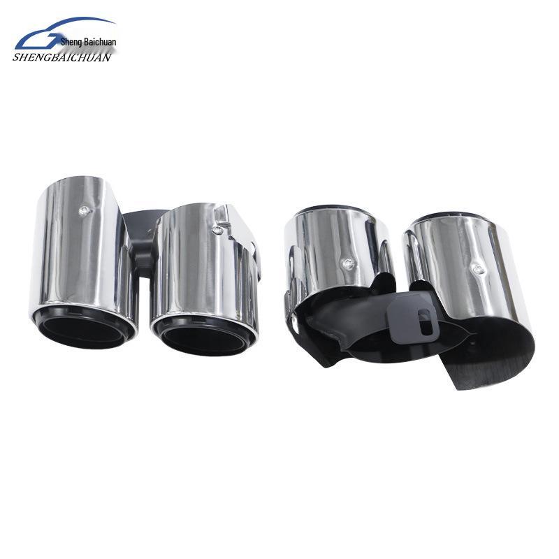 Modified Four-Out Three-Layer Exhaust Pipes for 14-16 Porsche Cayenne, Macan, Panamera Tailpipes