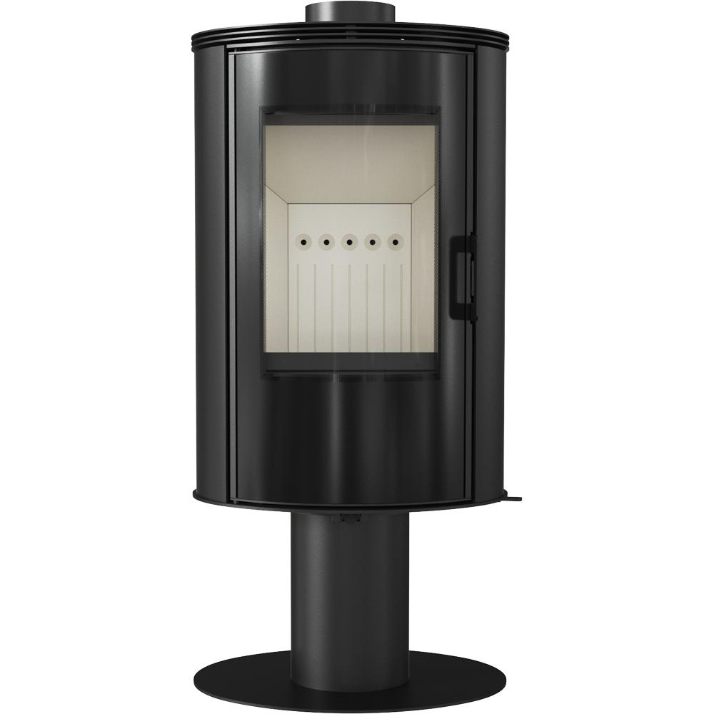 Wood Burning Steel Stove KRATKI AB S/N/O/DR/GLASS Rotatable Ø 150 8 kW