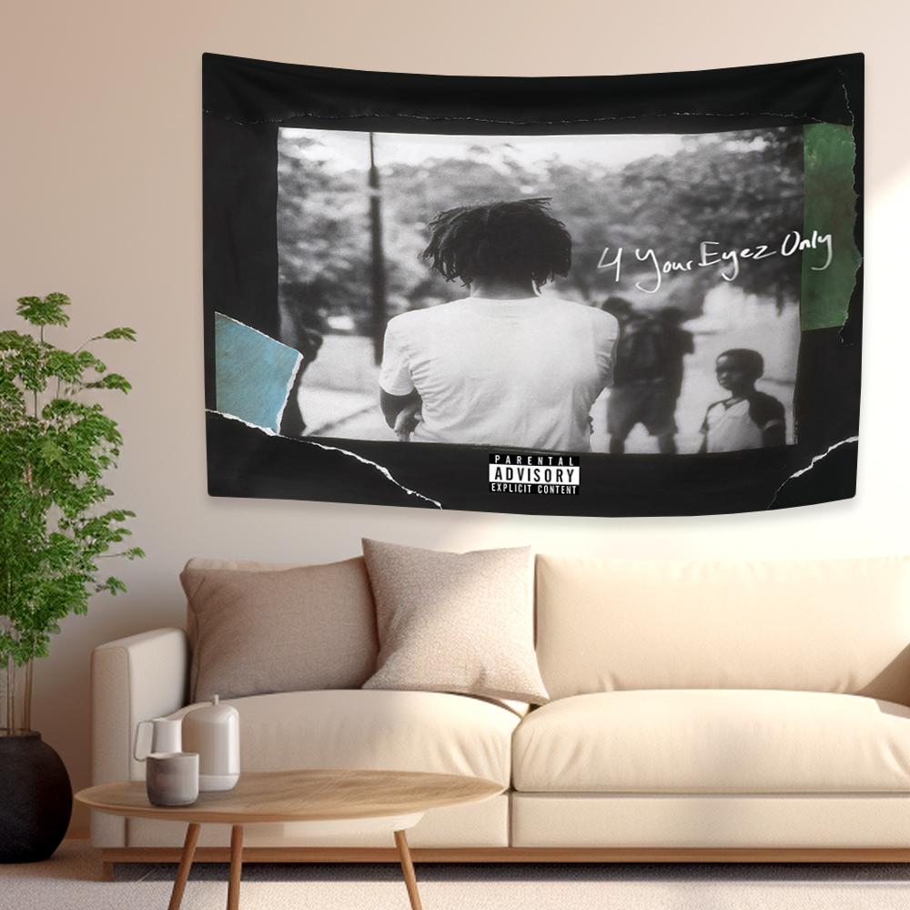 J Rapper Tapestry Coles Pop Music Flag Home Decoration Aesthetics Bedroom Dorm Party Backdrop Concert Decor Fans Gifts