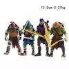 Tartarughe Ninja Mutanti Adolescenti Action Figures Confezione da 4 Bambole Articolate Cartoon Giocattoli Anime Classici Regalo da Collezione