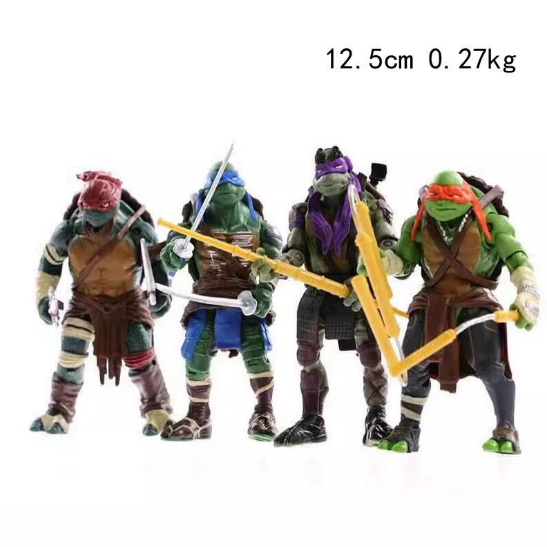 Tartarughe Ninja Mutanti Adolescenti Action Figures Confezione da 4 Bambole Articolate Cartoon Giocattoli Anime Classici Regalo da Collezione