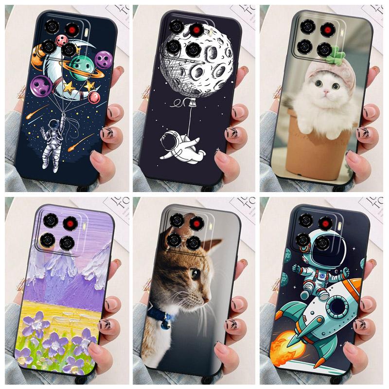 For ZTE Blade A36 4G Phone Case Astronaut Silicone Camera Protection Back Cover For ZTE Blade A56 A76 5G A 36 Funda Coque Shell