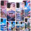Japanese Cherry Mount Fuji Phone Case For Samsung Galaxy A52 A32 A22 A12 A51 A31 A50S A30S A20S A10S Note 20 Ultra 10 Plus S10 A