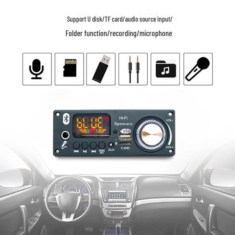 JQ Bluetooth MP3 Decoder Amplifier 2x80W 6V-24V Car Audio Module