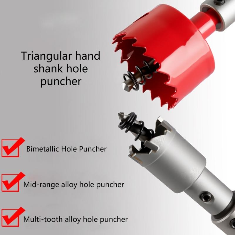 Power Tool Extension Rod Triangular Shank Fastener For Thin Sheet Metal Aluminum Cutting Extension Rod Accessories