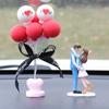 2Pcs Car Dashboard Doll Creative Couple Crystal Balloon House Ornament Decoration Auto Interior Accessories for Gift Girl Women