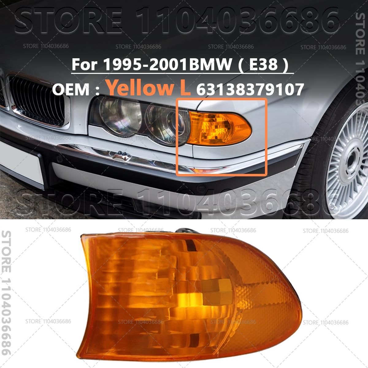 

Для BMW E38 740i 740iL 740iLP 750iL 1995-2001 Передние указатели поворота Угловые огни Парковочные фонари (Нет лампочек) 63138379107 63138379108