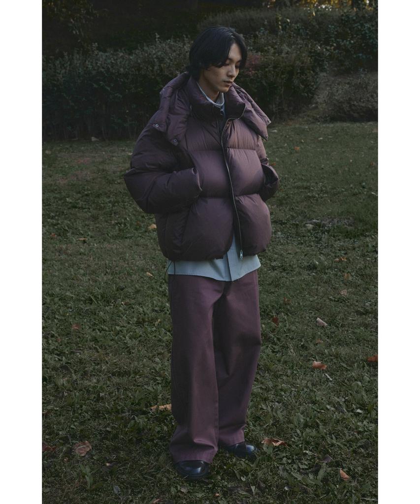 Youth Cropped Down Jacket - Burgundy