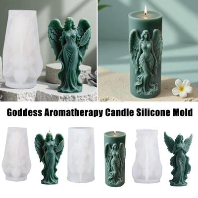 3D Gothic Style Scented Candle Mold Silicone Plaster Mold New Clay Making Tool  Home Decor
