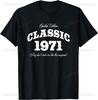 Classic 1971 Limited Edition 54th Birthday Classic Car T-Shirt Funny Shirt Casual Personalized Clothing Ropa Hombre Unisex