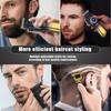 Electric Hair Clipper & Shaver 3pcs Professional Clippers for Men Cordless Beard Rechargeable with LED Essential Gift for Men