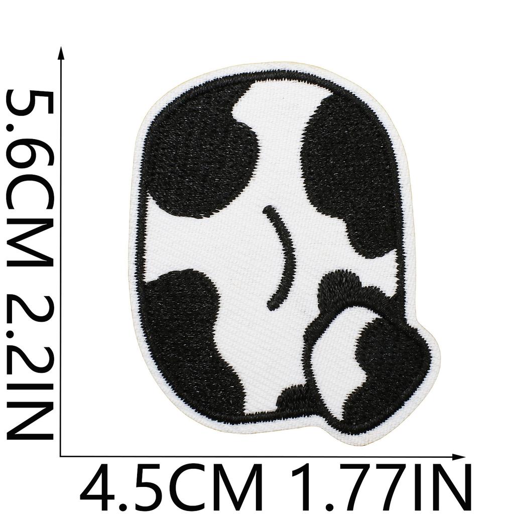 Animated Kitten Embroidery Cloth Sticker, Clothes Bag Decoration, Puppy Letter Computer Embroidery Label, English Letter Patch Sticker